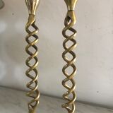 Pair of brass candlesticks