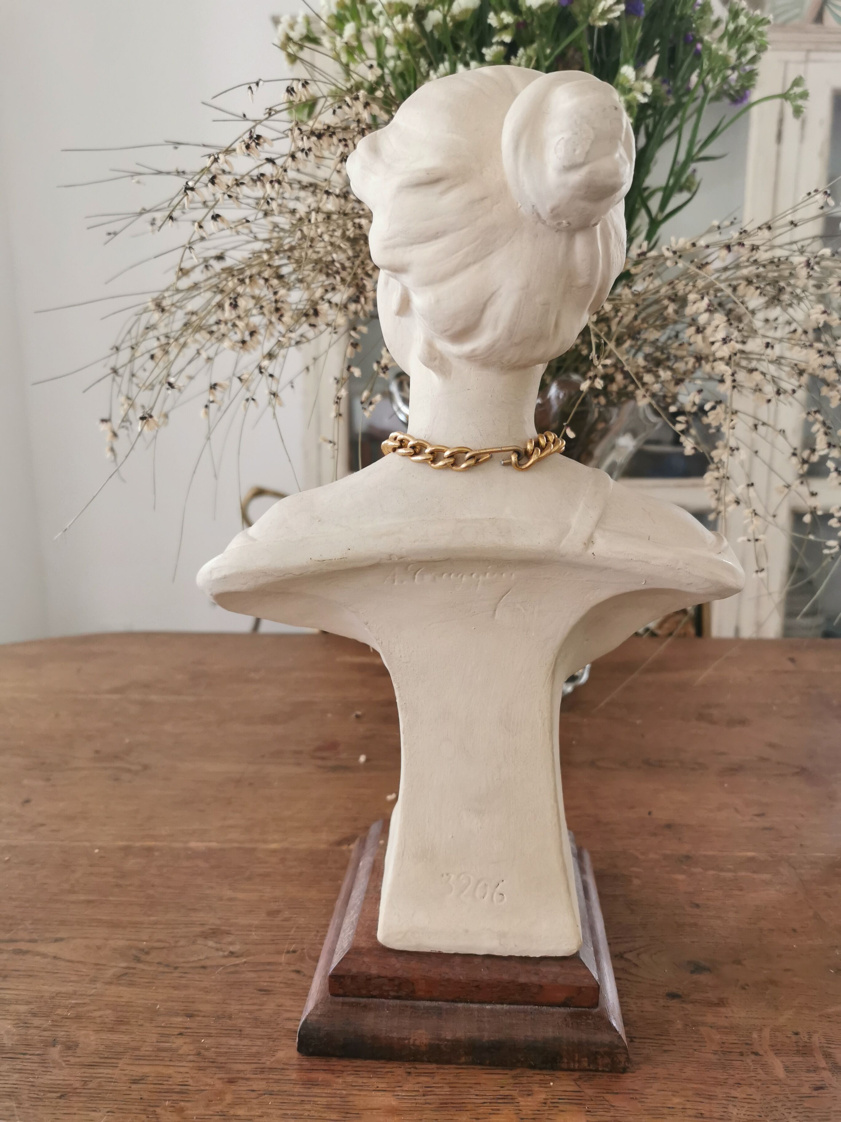Plaster bust