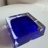 Blue Arques crystal ashtray – J.G. Durand