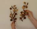Pair of Mid-Century Italian Gilded Metal Sconces