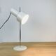 Lampe spot blanche et tige chromée, vintage