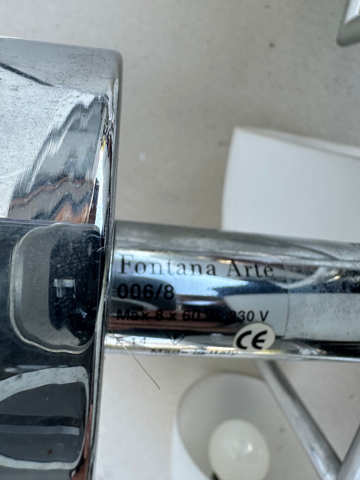 Pair of wall sconces 006/8 Fontana Arte