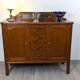 Art Deco mahogany sideboard – 4 drawers, 2 doors, beveled mirror, 1930s