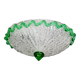 Charming Italian green Murano glass ceiling fixture, Murano, 1970
