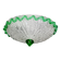 Charming Italian green Murano glass ceiling fixture, Murano, 1970