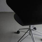3117 Black swivel chair by Arne Jacobsen for Fritz Hansen