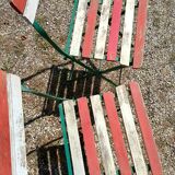 6 folding metal bistro chairs from the 1930s