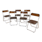 Set of 6 plia style chairs from the 1960s/70s.