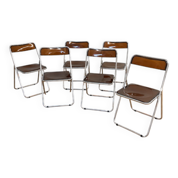Set of 6 plia style chairs from the 1960s/70s.