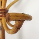 Rattan coat rack