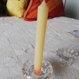 Set of two crystal candle holders in different shapes