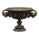 Bronze pedestal bowl with leaf decoration