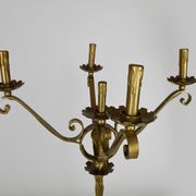 Gold wrought iron lamppost