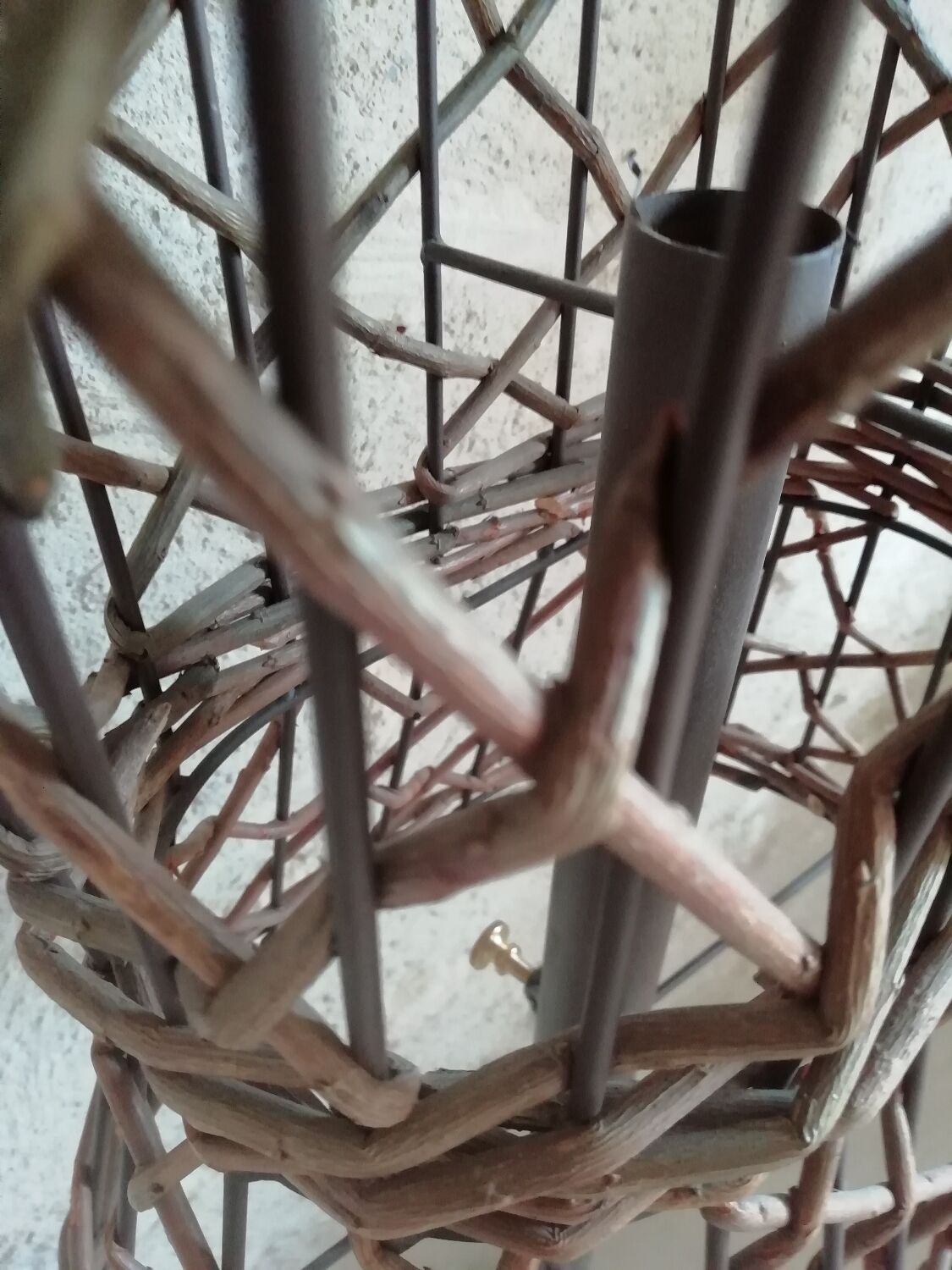 Decorative wicker seamstress bust