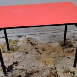Red formica bistro table