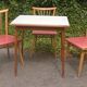 Table and chairs kitchen years 60