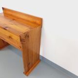 Vintage pine desk with sled legs from the 70s and 80s