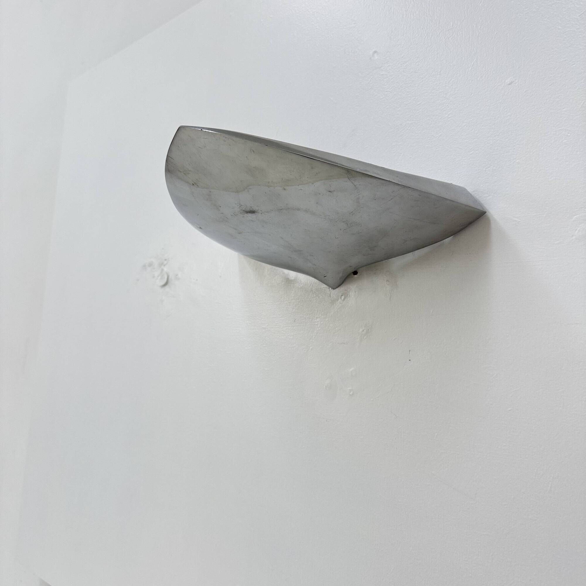 Modern French Polished Chrome wall Lamp by LG, Paris France