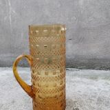Molded glass pitcher