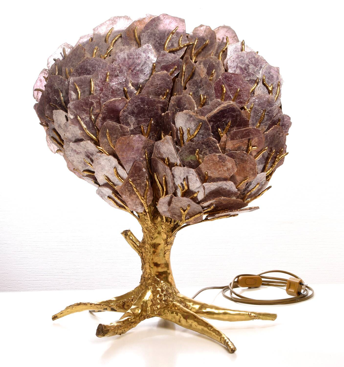 Mica foliage “tree” lamp