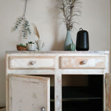 Buffet mado low patinated renovated concrete tray