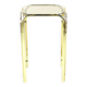 Table d'appoint haute en métal avec plateau en verre, Tchécoslovaquie, années 1970