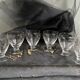 Série de 6 verres anciens gravés