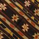6x10 Dark Brown & Yellow Striped Handmade Wool Kilim Rug, 170x312 Cm