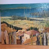 Oil painting on canvas signed LM RATAUD