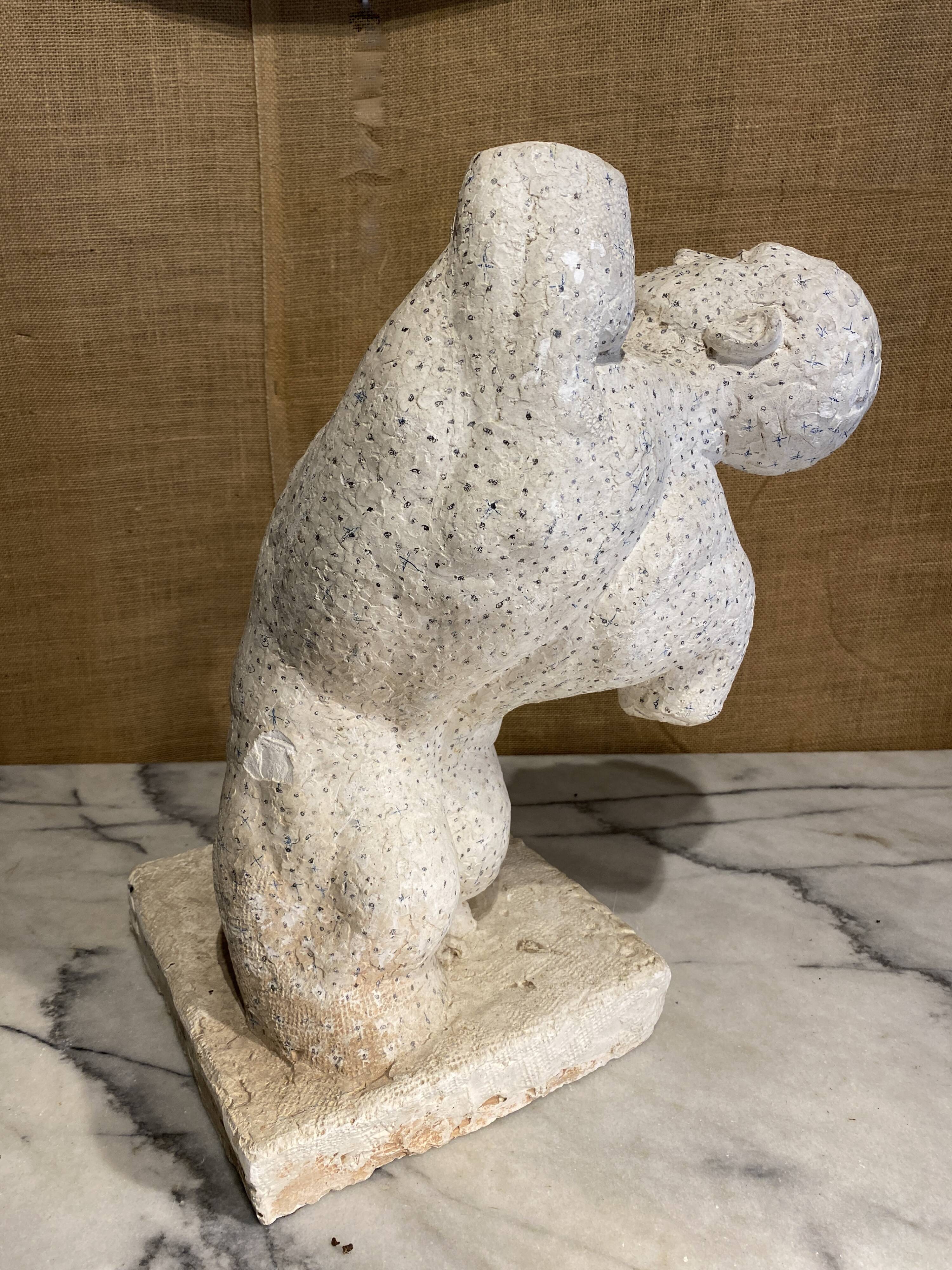 Bust of a man, plaster study