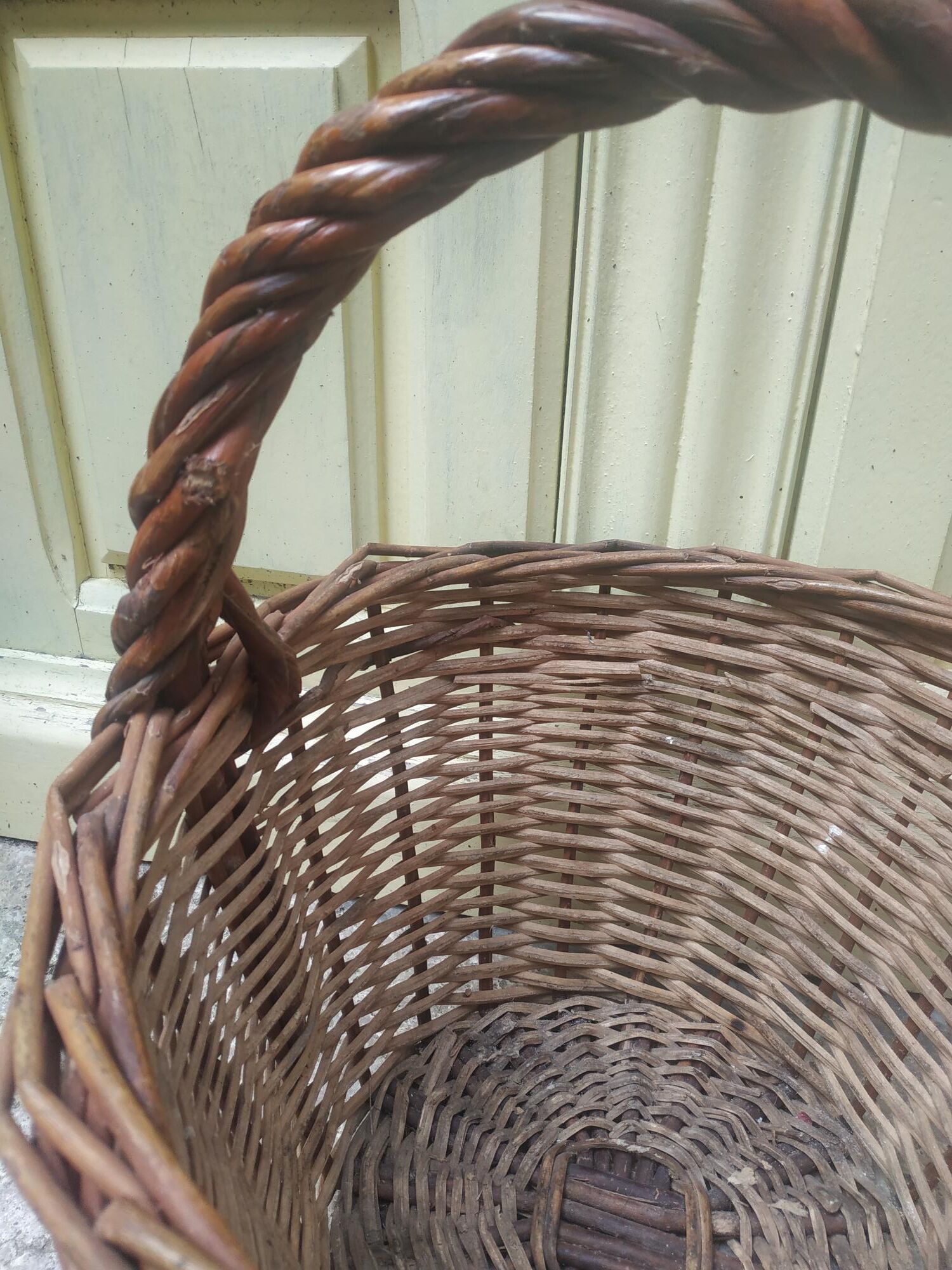 Handmade antique wicker basket