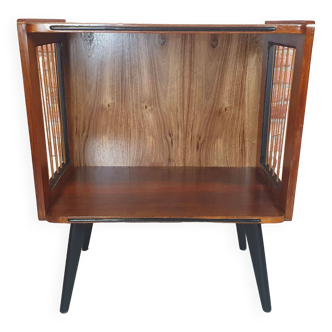 Renovated TV or adapter table, console with veins, Polish mid century