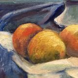 Leray, "In Front of the Window", fauvist still life, oil on canvas