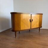 Meuble bar vintage à plateau tournant – l’esprit cocktail des années 50