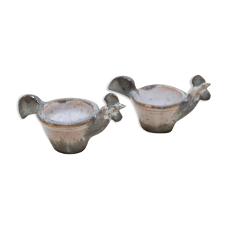 Pair of vintage ceramic shells
