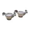Pair of vintage ceramic shells