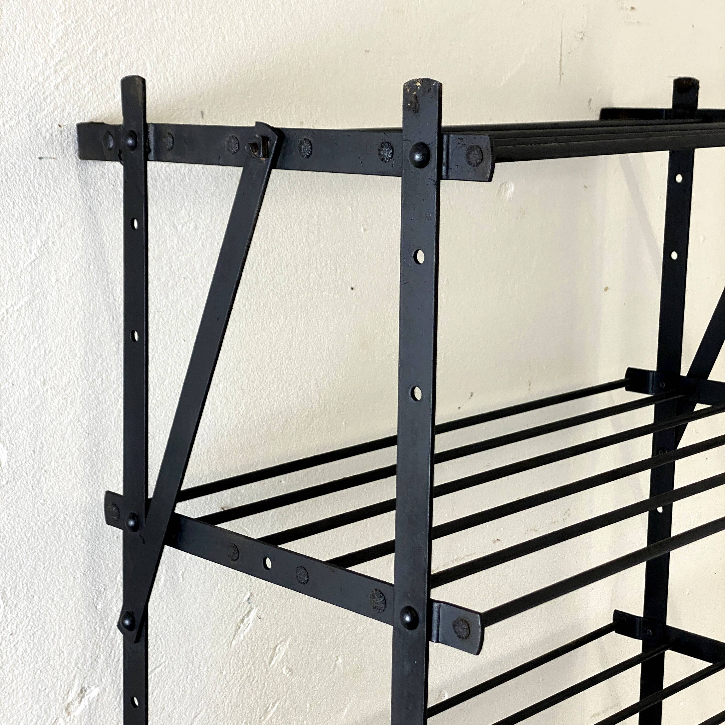 Industrial black shelf