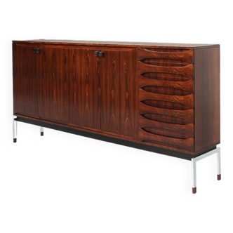 Belgian Mid-Century rosewood highboard 1960