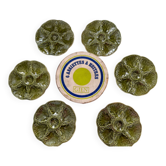 6 Gien oyster plates
