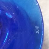 Glass cup of Biot, cobalt blue