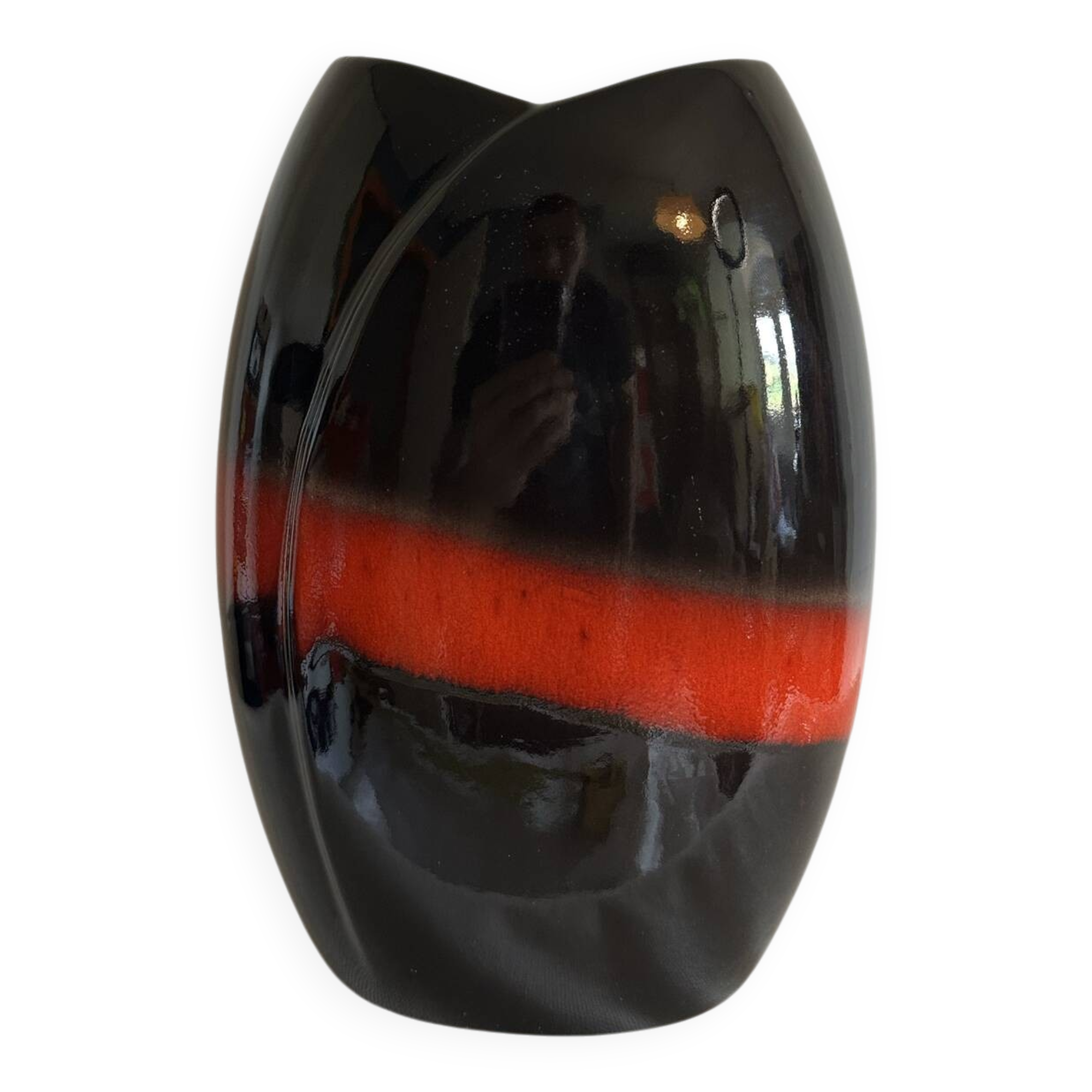 Vintage West Germany vase 660/24 in glazed ceramic.
