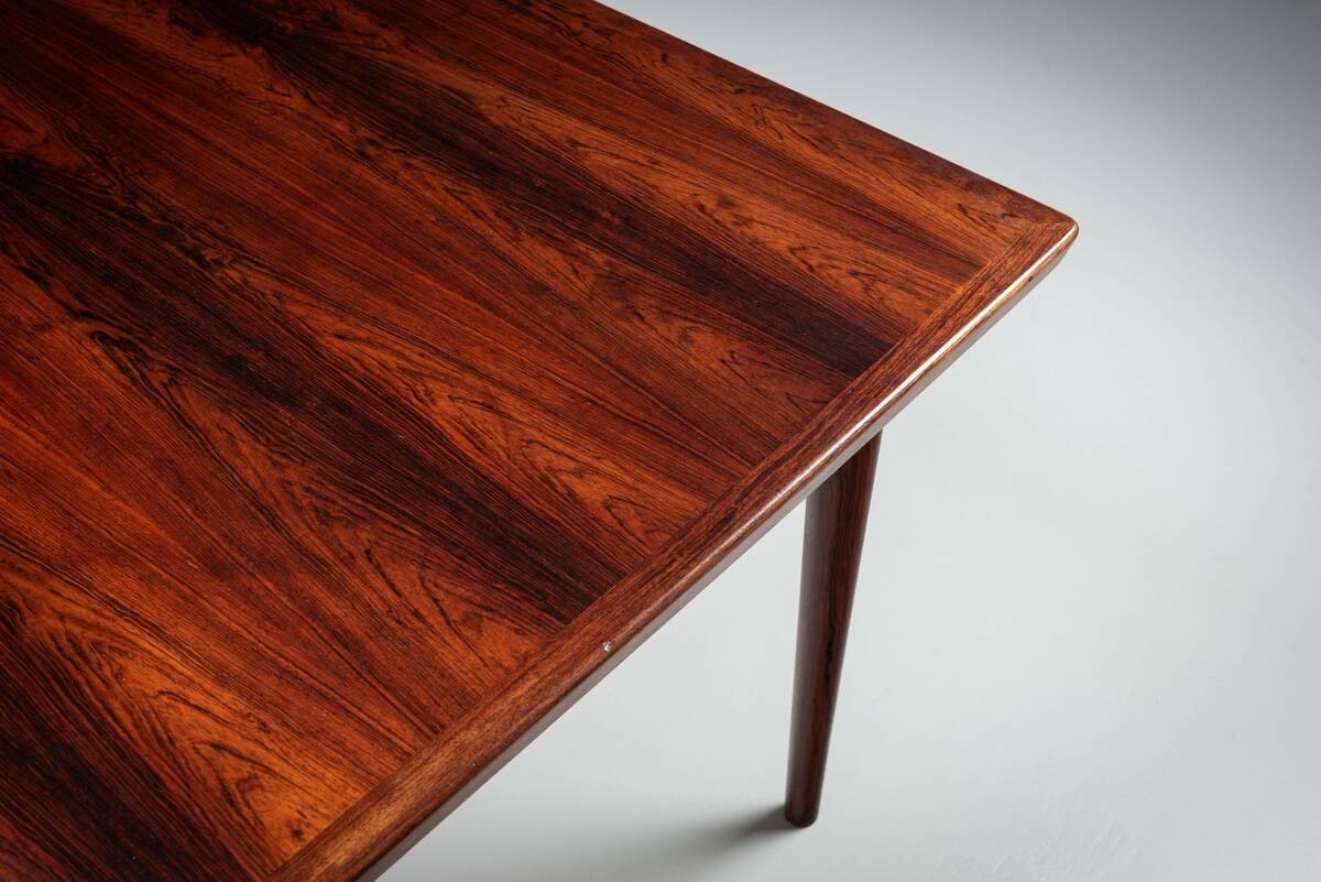 Arne Vodder model 201 large dining table in rosewood Sibast Denmark 1960