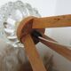 Tripod lamp in wood and glass J.T. Kalmar 1970 Austria