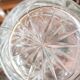 Pair of crystal and metal decanters