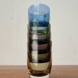 Coloured Space Age shot glasses by Gral, mid-century German, 1960s, set of 5.