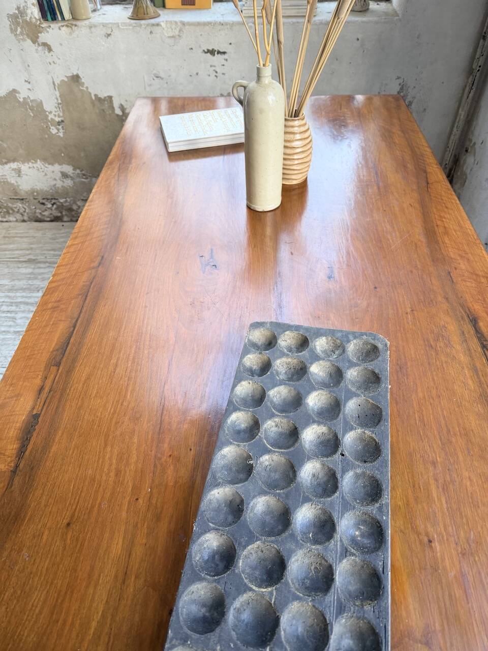 Rustic farmhouse table, solid oak, 2m