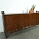 Hout met bamboe dressoir met lades vintage