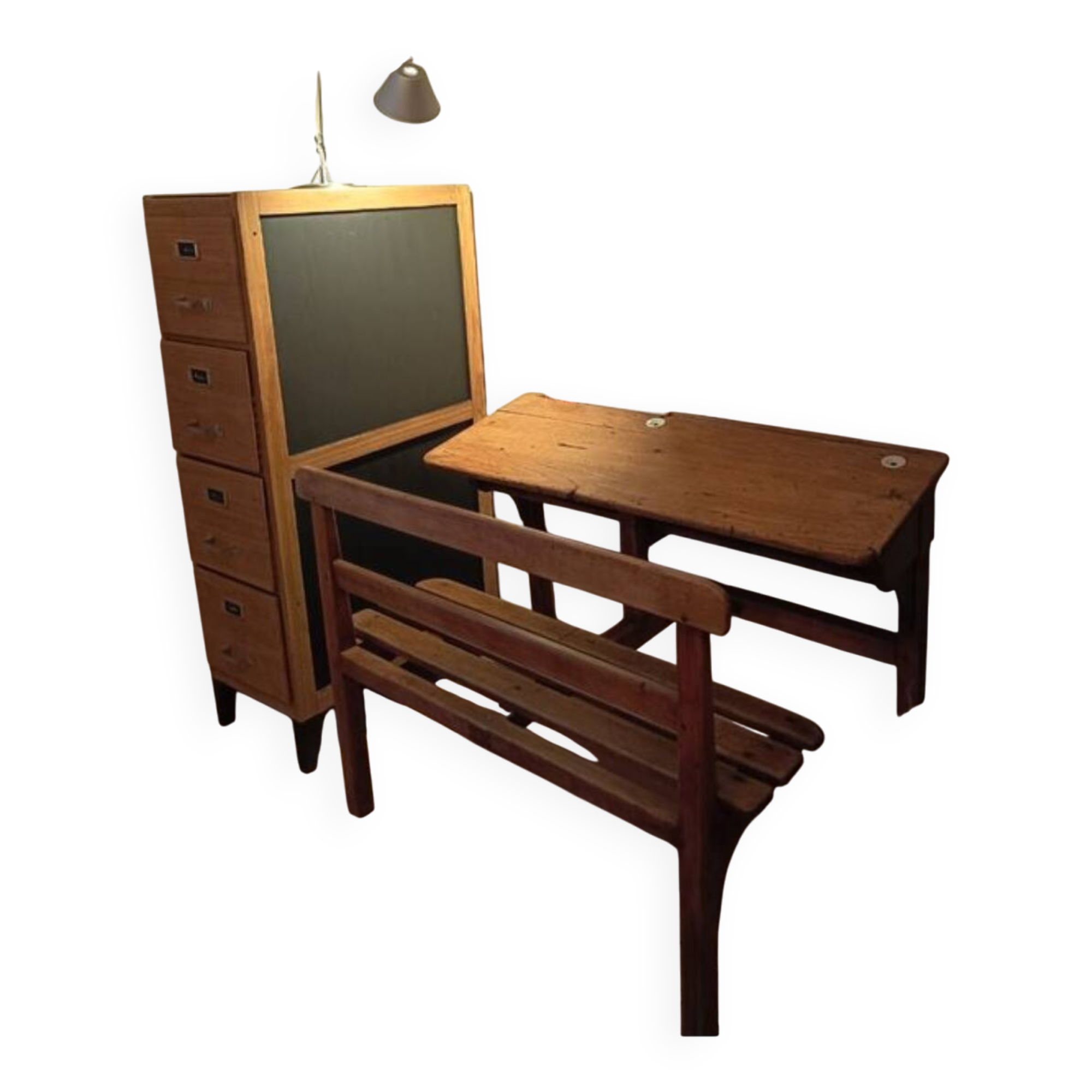 School desk for 2 with bench