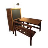 School desk for 2 with bench