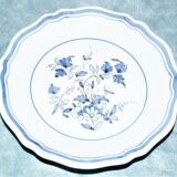 Compotier A. Montagnon à décor de fleurs camaïeu bleu